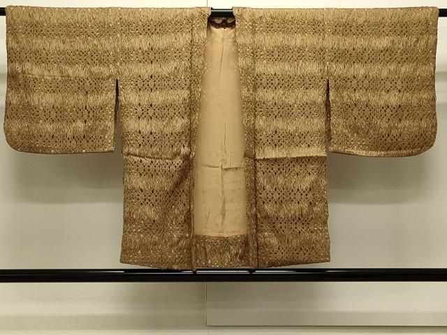 平和屋着物＃羽織　リボン織　横段吉祥文　正絹　逸品　CABJ5339in