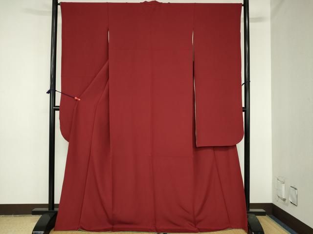 平和屋着物●豪華振袖 ボルドー色 正絹 逸品 DABH0730op