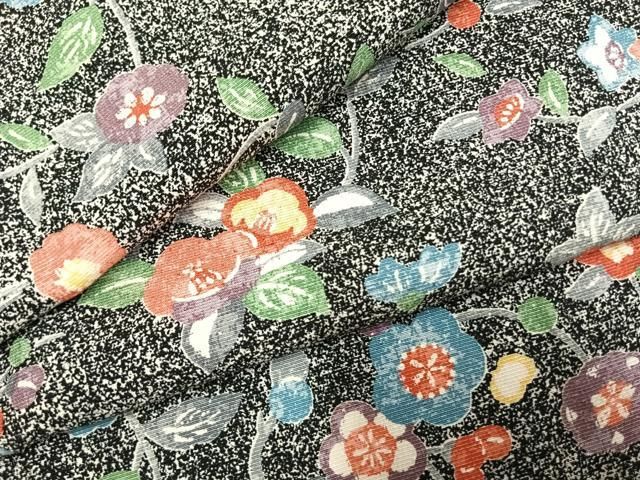 平和屋着物●上質な小紋　草花文　正絹　逸品　AABK1539fy