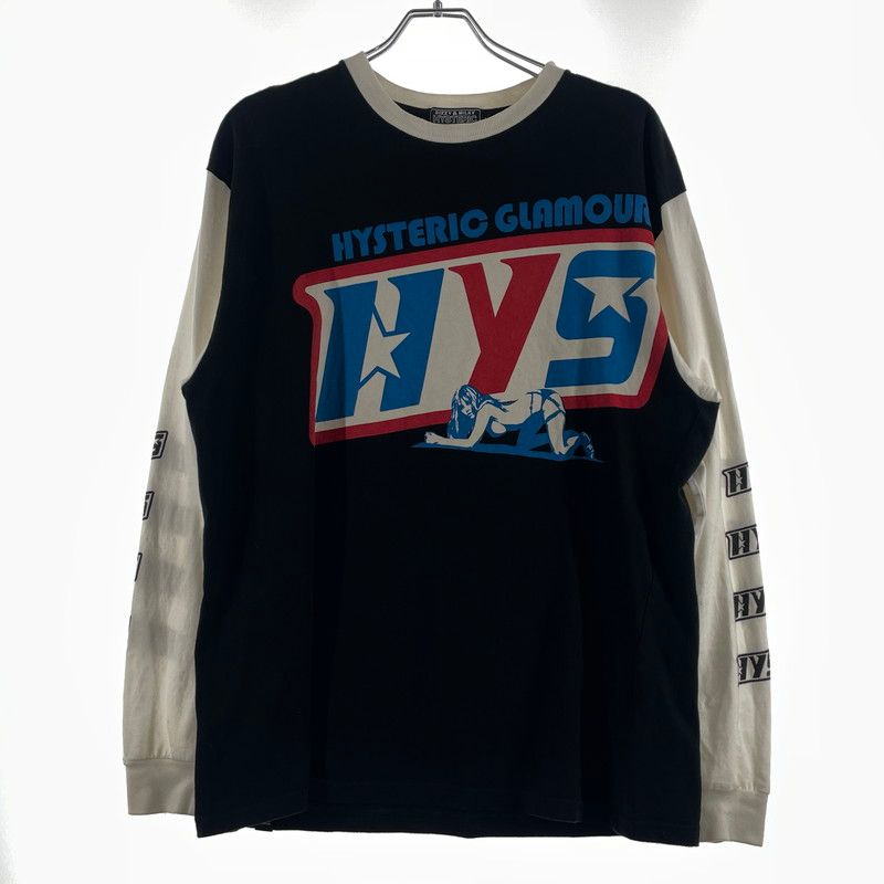 【現状渡し品】 HYSTERIC GLAMOUR ヒステリックグラマー L/S DART TRACK TEE 02261CL06 26SS ロング スリーブ ダート トラック Tシャツ 長袖 トップス 【140-260808-sa-14-tei】