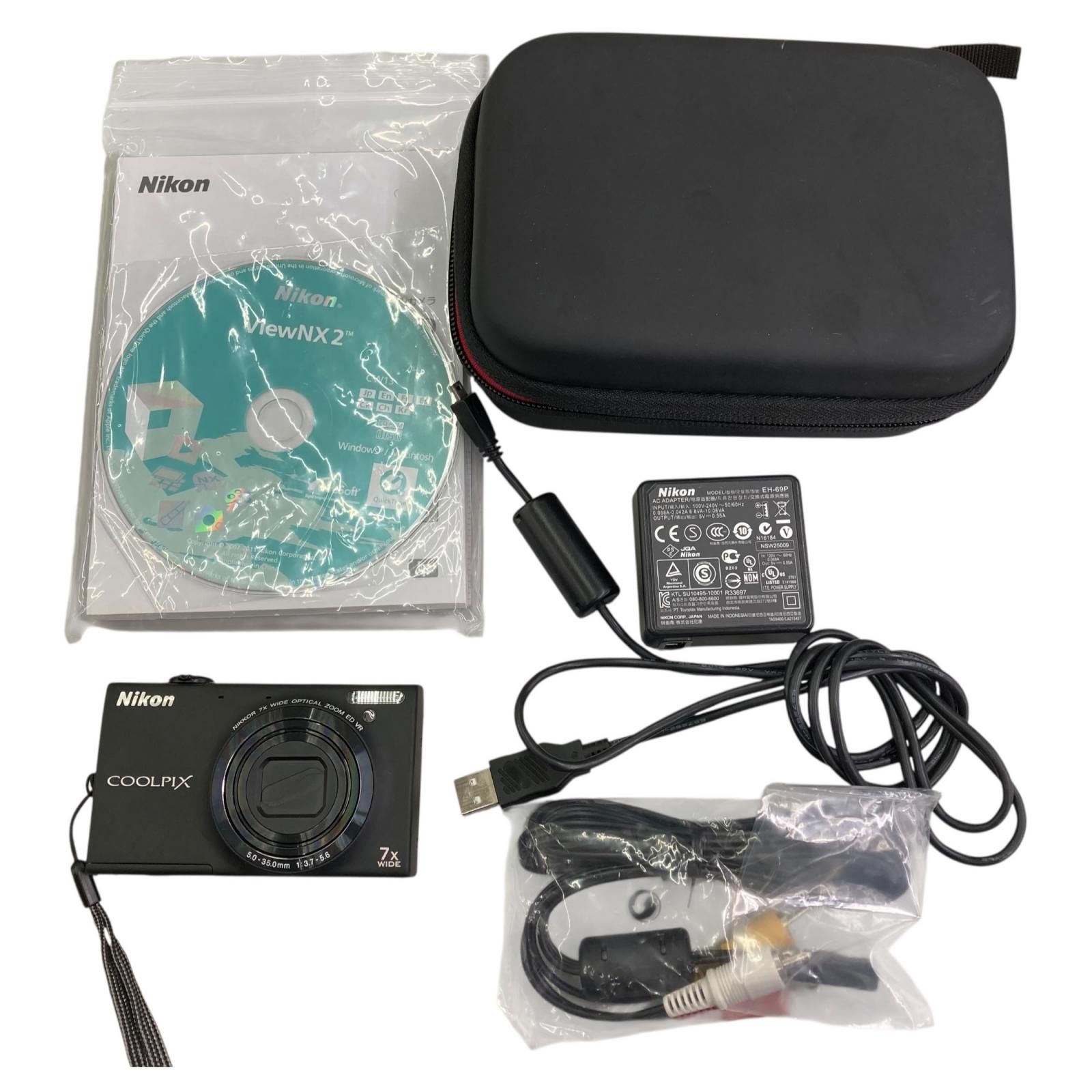 186000 Original Nikon Nikon Camera COOLPIX with Case without Charger S6100