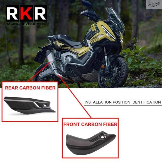 Motorcycle Middle Link Pipe Exhaust System Carbon Fiber Anti-Scald Heat Shield Cover Guard Honda X-ADV750 XADV 750 2017-2025