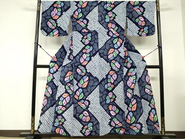 平和屋着物∴夏物　浴衣　有松鳴海絞り　抽象文　綿　逸品　DABI3086cd 30,420円