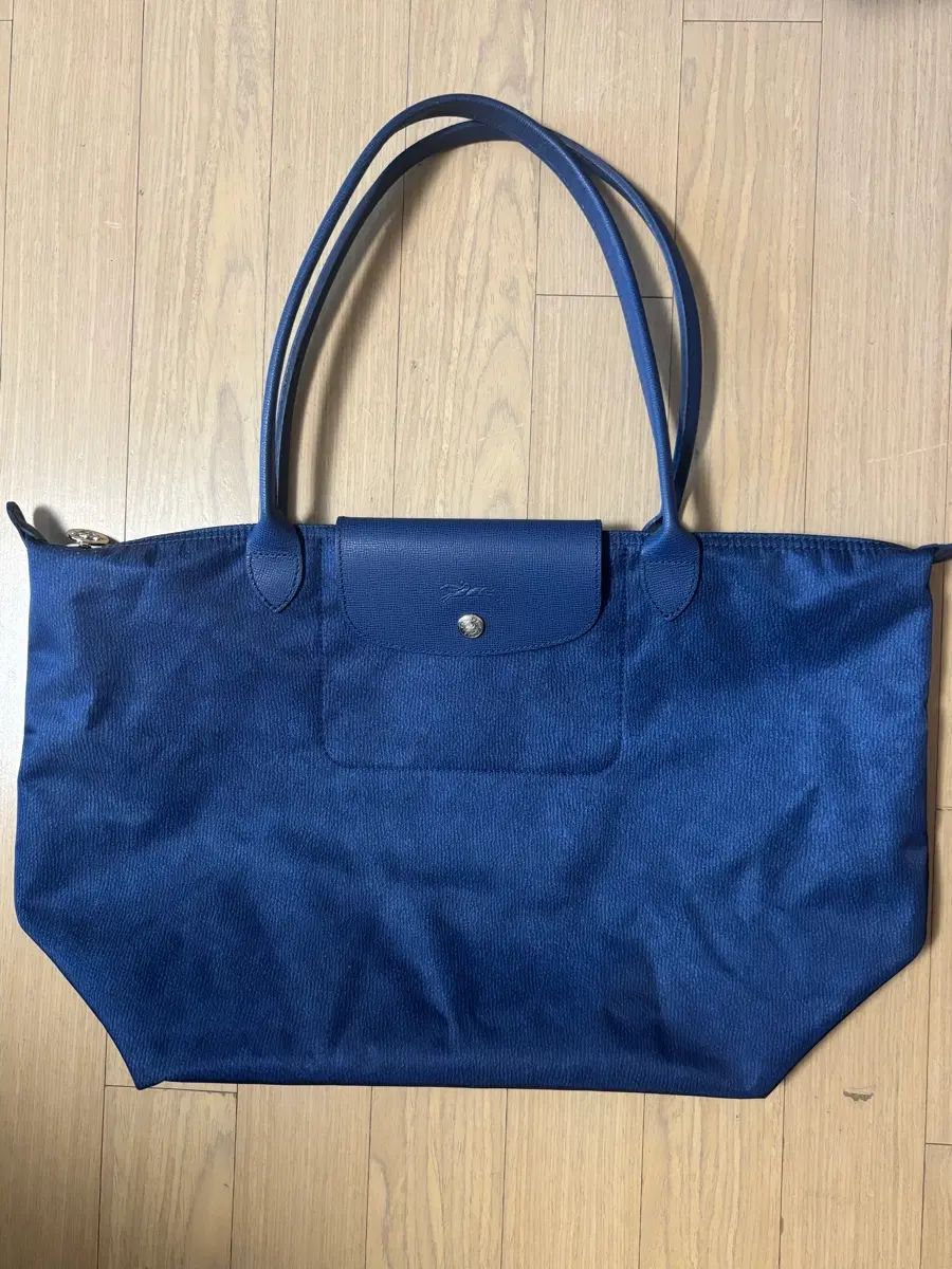 LONGCHAMP ロンシャン ブルー オーバーサイズ ショルダーバッグ