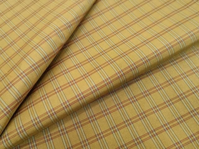 平和屋着物●本場縞大島紬　格子文　正絹　逸品　DABI2769ud