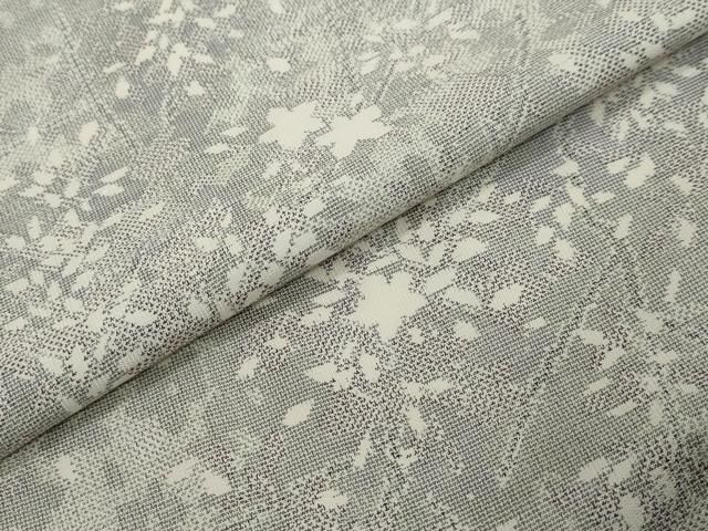 平和屋着物●本場大島紬 白大島 枝花文 正絹 逸品 DABI2786ud 平和屋着物●本場大島紬 白大島 枝花文 正絹 逸品 DABI2786ud