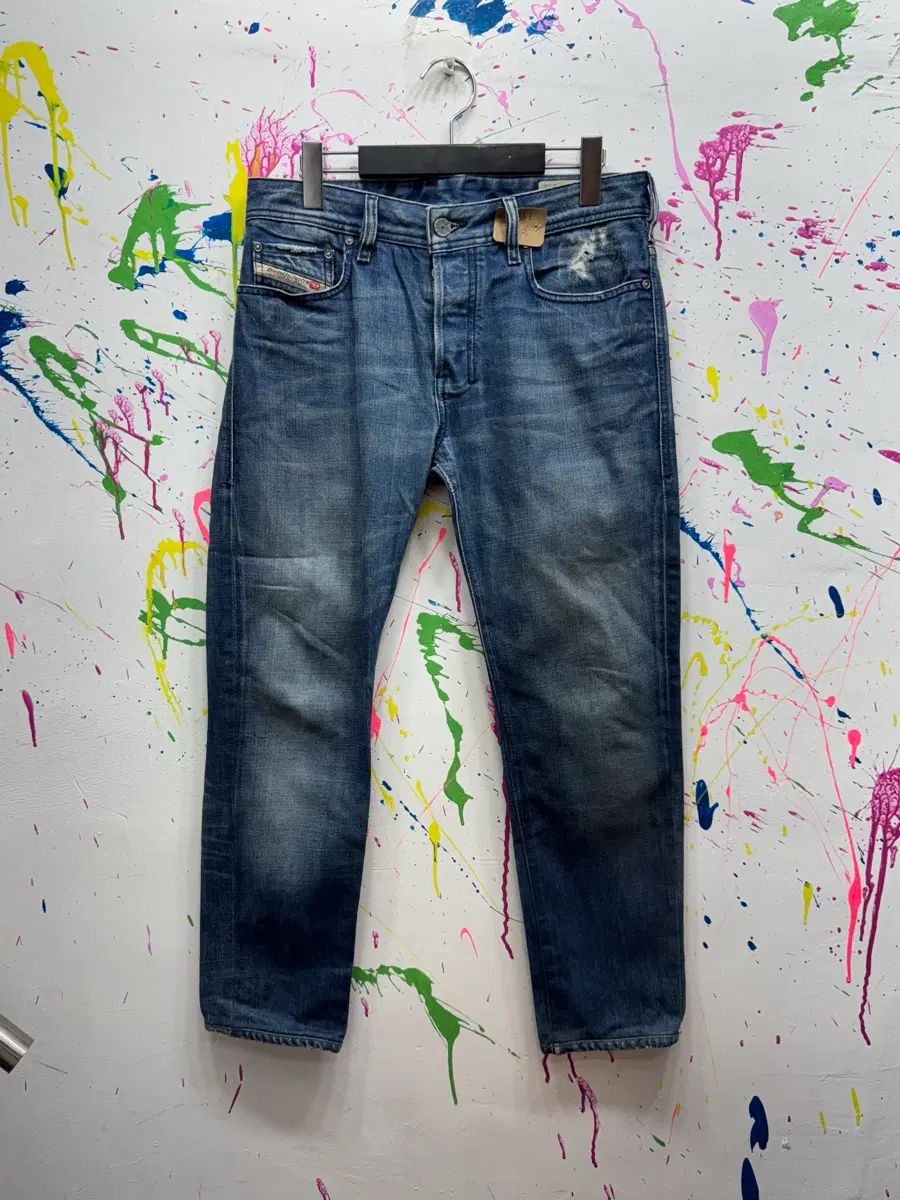 DIESEL ディーゼル タン ストレートフィット デニム パンツ W28 L32