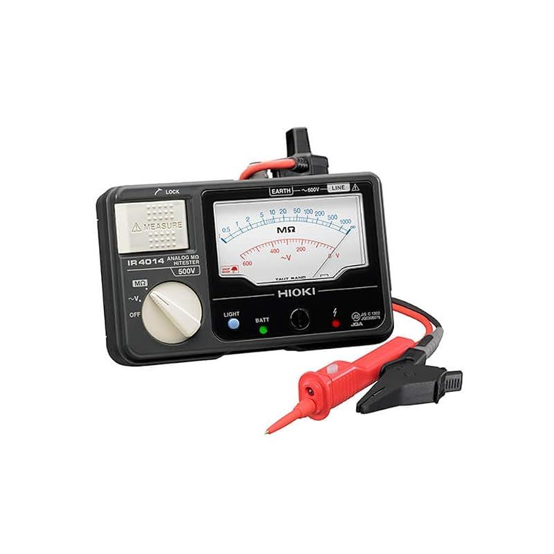 HIOKI (日置電機) 絶縁抵抗計 IR4014-11 アナログメグオームハイテスタ スイッチ付きリードセット L9788-11 付属品 JIS認証 日本製 定格 単レンジ DC 500V メガー