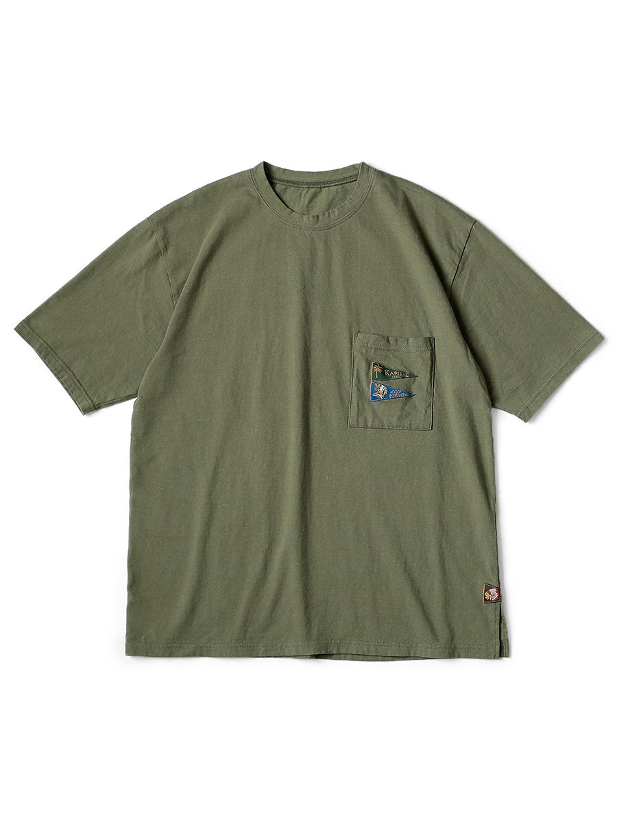 キャピタル 20 ジャージ パテント Tシャツ 3 フラグ カーキ L EK1223SC