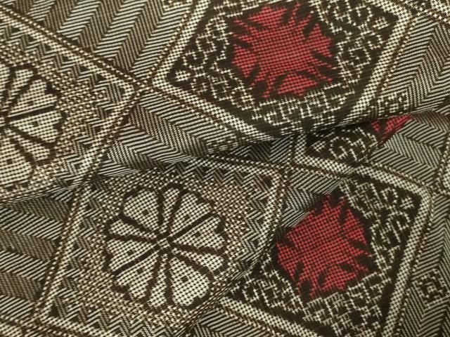 平和屋着物●本場大島紬　龍郷絣　吉祥花文　正絹　逸品　未使用　DABI5137op