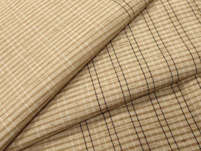 平和屋着物●上質な紬　格子柄　正絹　逸品　CABK2113gh 13,832円