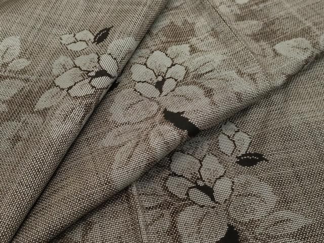 平和屋着物●本場大島紬　9マルキ　草花間道　ますいわ屋扱い　正絹　逸品　DABI2572ud