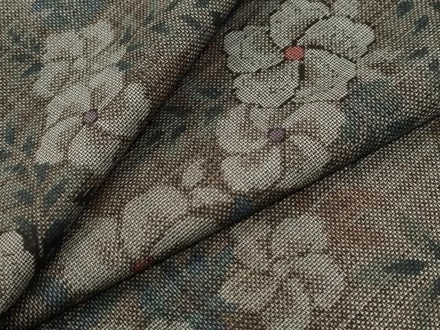 平和屋着物●本場大島紬　9マルキ　草花文　正絹　逸品　未使用　CABI3377yc 15,184円