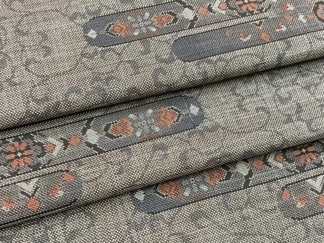 平和屋着物●本場大島紬 9マルキ エ霞花文 正絹 逸品 BAAX9588yc