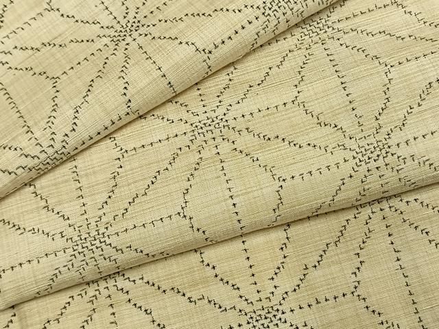 平和屋着物●上質な紬　麻の葉文様　正絹　逸品　AABK7689fy 18,200円