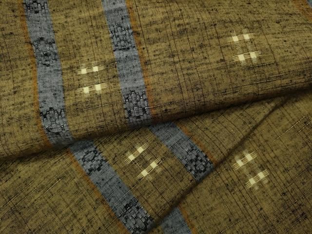 平和屋着物●上質な紬　花織　吉祥間道　正絹　逸品　CABJ6686ut 28,600円