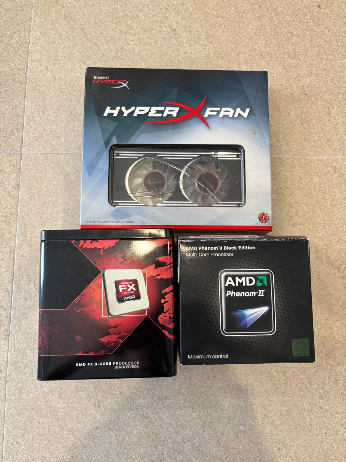 AMD CPU 2 types (Phenom II/FX 8-Core) & Kingston memory fan set