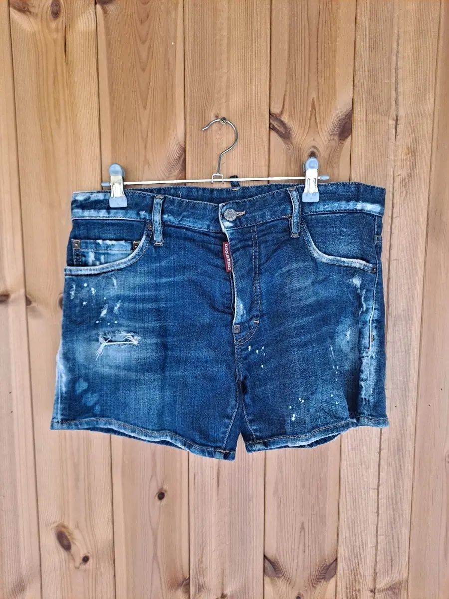正規品 DSQUARED2 17SS スターシップ・スクエア・ペインティング デニム ハーフパンツ (サイズ46)