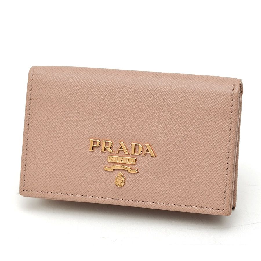 PRADA サフィアーノレザー 名刺入れ ピンクベージュ プラダ / PRADA サフィアーノ カードケース / 名刺入れ 1MC122 レザー