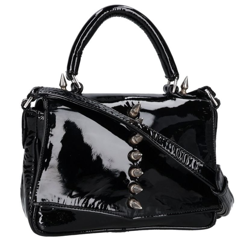 クロムハーツ SGL SPIKE DARLIN RICHIE SHOULDER BAG スパイク2WAYパテントレザーショルダーバッグ メンズ