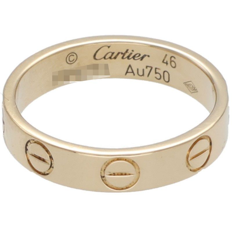 カルティエ-quartier MINI ラブ RING ミニラブリング K18YGミニ-mini