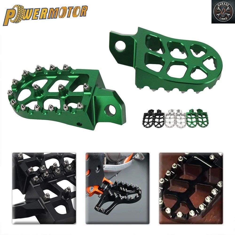 オートバイ用フットペグレストフットペグ カワサキ KX65 KX80 KX85 KX100 KX112 KLX140 KLX140L KLX140G パーツ