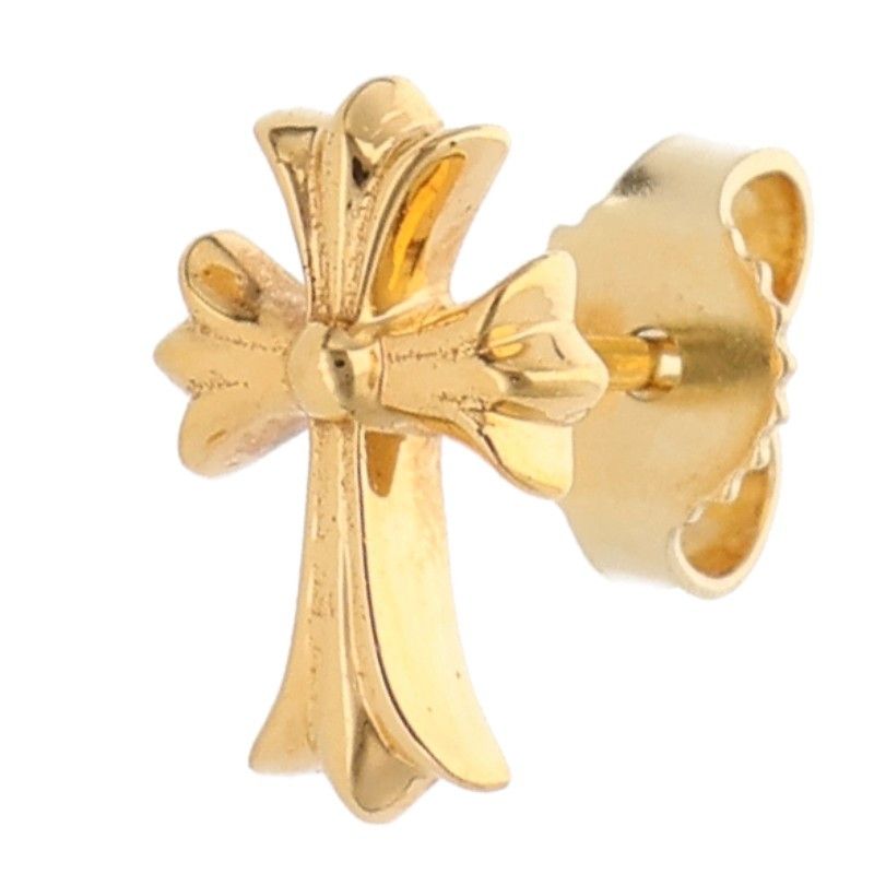 クロムハーツ 22K CH CRSS 2 FAT/CHクロスファットスタッド ゴールドピアス メンズ 228,730円