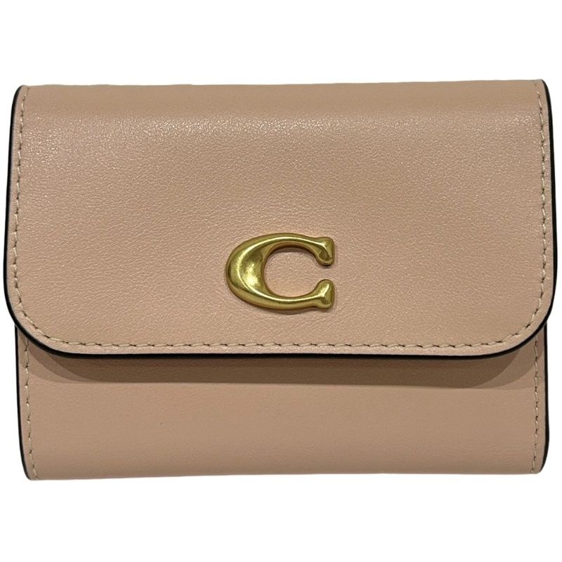 COACH コーチ エッセンシャル カード ホルダー ウォレット CBF60 クリーム マルチ カーフ レザー コンパクトウォレット レディース 【未使用品】 12607R44