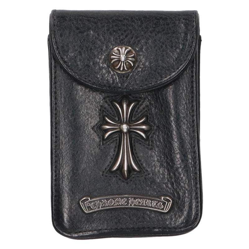 クロムハーツ BLT POUCH CIGARETTE CASE スモールCH装飾ロゴプレートレザーシガレットケース メンズ 180,680円