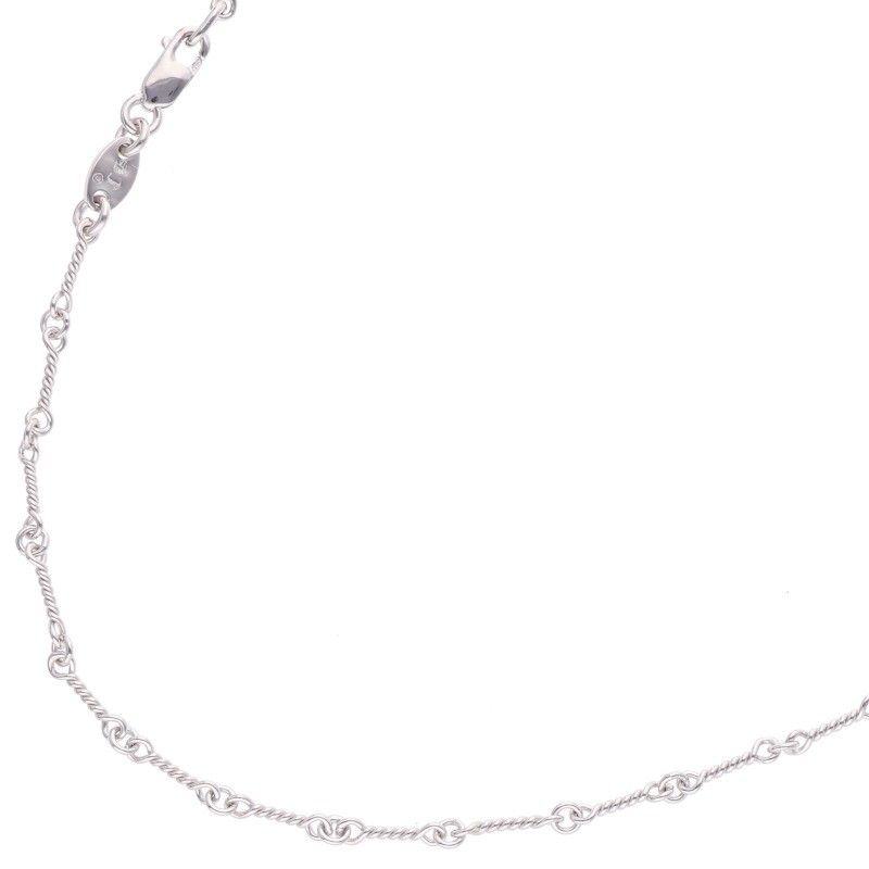 クロムハーツ 18KWG NECKCHAIN T16/ツイストチェーン16inch ホワイトゴールドネックレス レディース 16inch