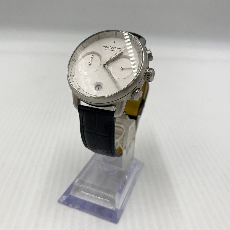 【中古品】 NORDGREEN ノードグリーン PIONEER 316L STAINLESS CHRONOGRAPH パイオニア 316Lステンレス クロノグラフ クォーツ 腕時計 【197-260808-yo-13-tei】
