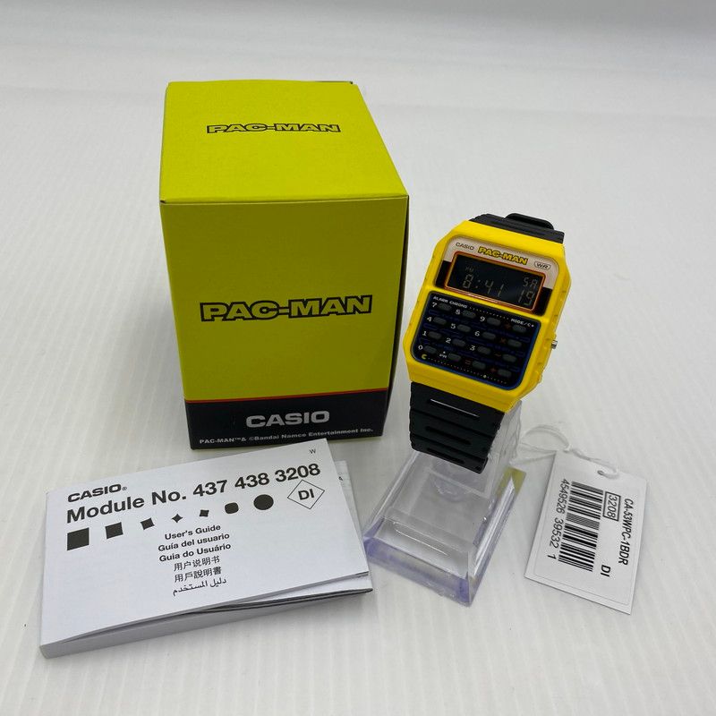 【中古品】 CASIO CLASSIC カシオクラシック × PAC-MAN パックマン 別注コラボ COLLABORATION MODEL CA53WPC-1B コラボレーション モデル 腕時計 【196-260808-yo-15-tei】