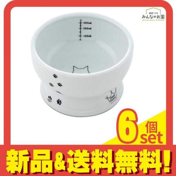 猫壱 猫用食器 ハッピーダイニング 脚付ウォーターボウル レギュラー 猫柄 350mL 6個セット まとめ売り 8,875円