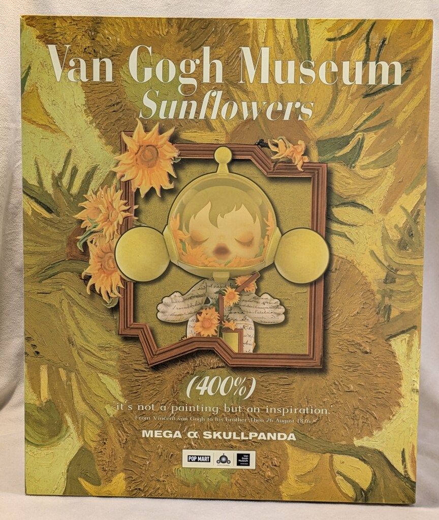 POP MART MEGAαSKULL PANDA 400％ Van Gogh Museum Sunflowers