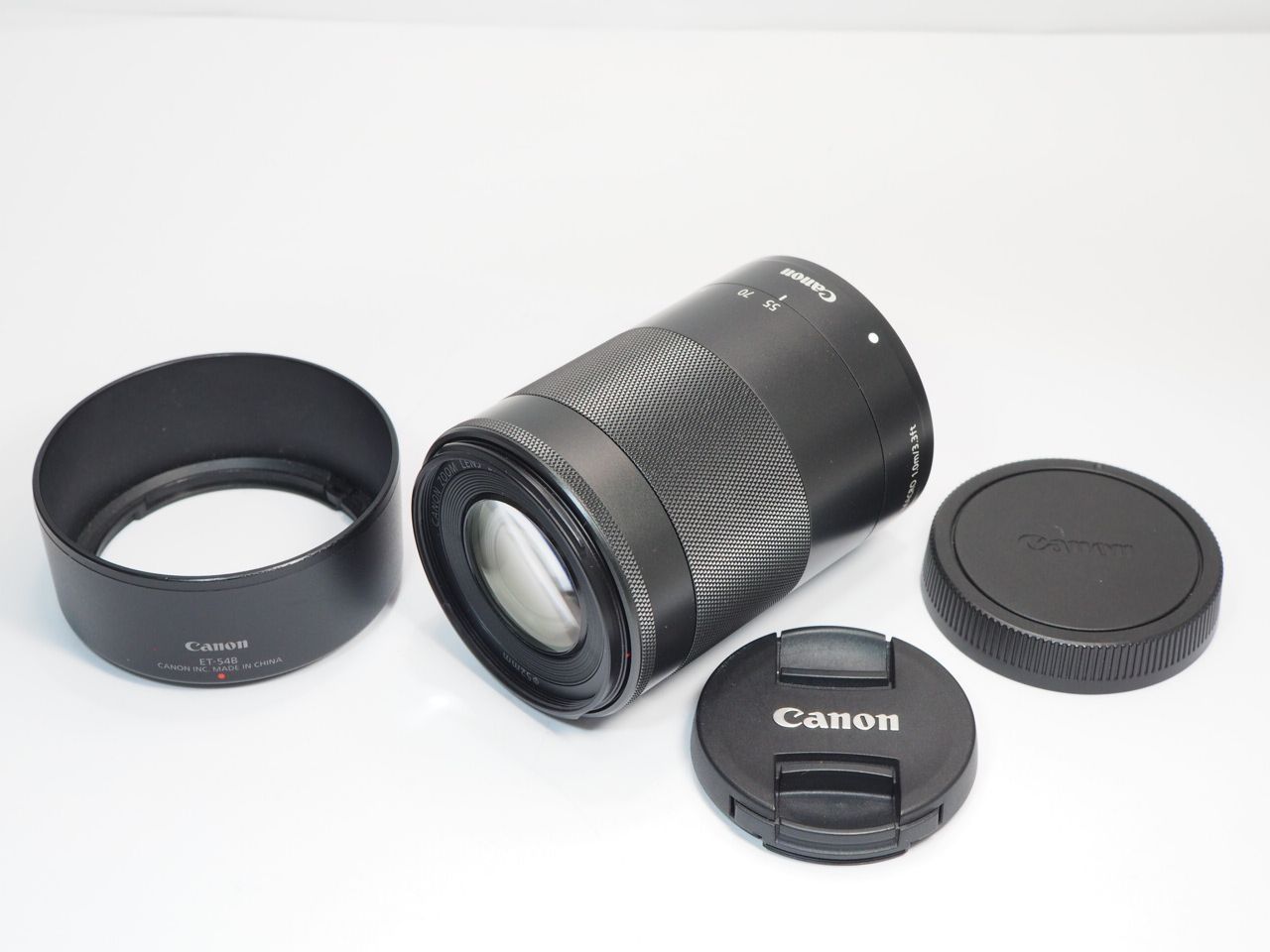 送料無料 Canon EF-M 55-200mmF4.5-6.3 IS STM 純正フード付き キヤノン 管CN9747