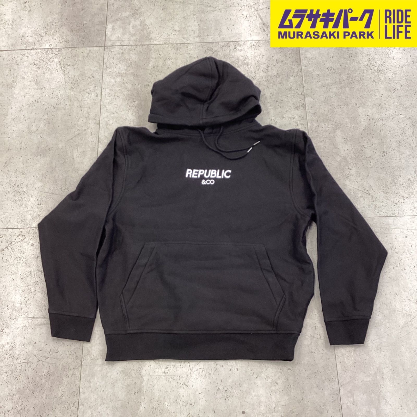 新品未使用スノーボードウェア】REPUBLIC CLASSIC HOODIE S BLACK 25