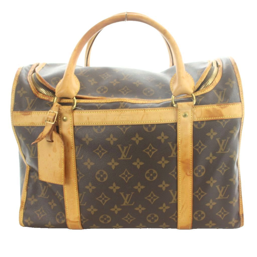 ルイヴィトン LOUIS VUITTON モノグラムキャンバス サック シヤン レザー キャリーケース キャリア ペット用品 茶 ブラウン TH4067 /MW ■GY20 ■OH