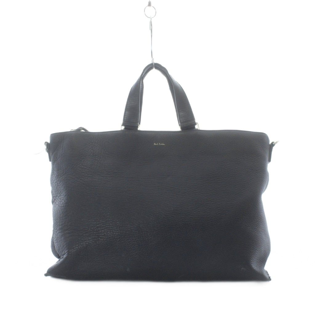 Paul Smith PAUL SMITH Briefcase Business Bag Leather Genuine Leather Black Black Logo 2 Way Textured /RI ■OS