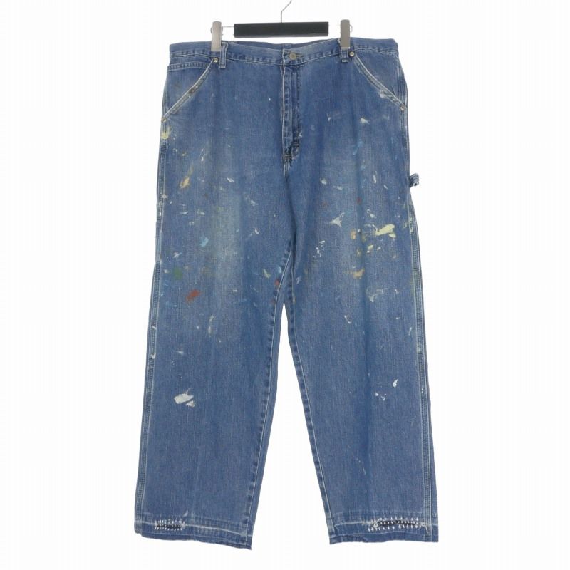 ラングラー WRANGLER 90-00's メキシコ製 ペイント ペインターデニムパンツ 38/30 インディゴ 94LSWDV