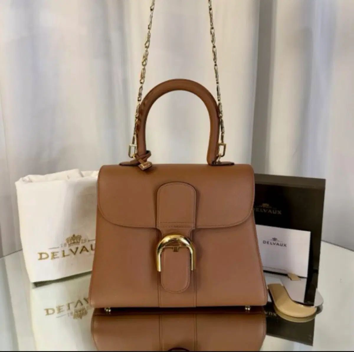 デルボー BRIEN MM トート ショルダーバッグ +ショート Dチェーン ストラップ