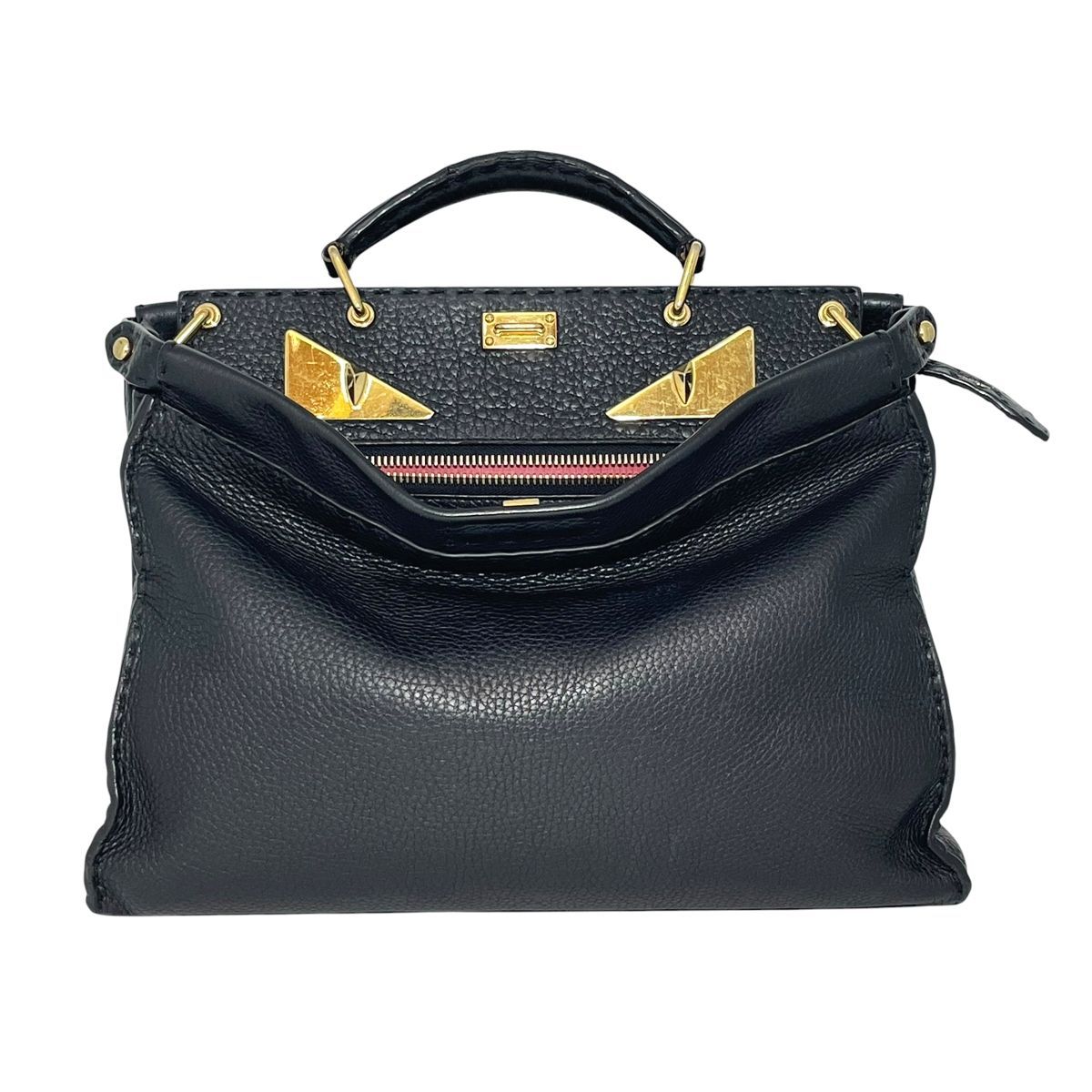 【中古】 Fendi フェンディ セレリア ピーカブー フィット モンスター バグズアイ 7VA406 ブリーフケース ビジネスバッグ 26010826 AO