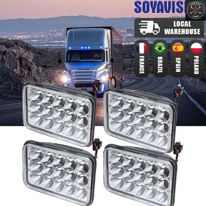 H4651 H4652 H4656 H4666 車・トラック用ヘッドランプ 4x6 オートバイ用LEDヘッドライトランプ ハイ/ロー ホンダ XR250 XR650 DRZ ヘッドラ