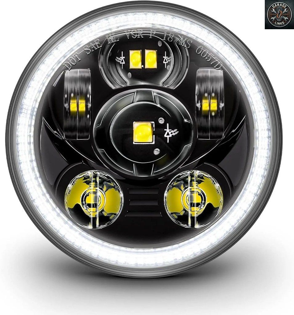 カーハロー 5-3/4 5.75インチ ヘッドライト オートバイ ハーレー スポーツスター XL883 XL1200 ダイナ ストリートボブ スーパーワイドグラ