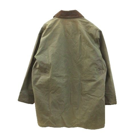 美品Barbour BORDER SL 36 オイルドカーキ オリーブ ボーダー 美品