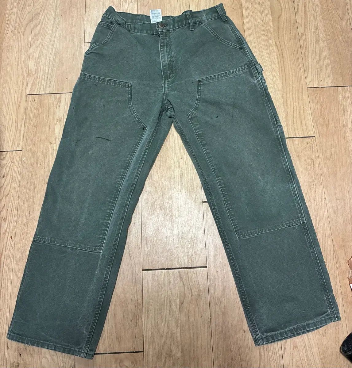 Carhartt カーハート ヴィンテージ モースグリン mos ダブルニー カーペンター ワークパンツ 36