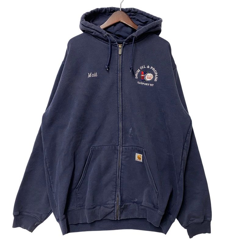 【現状渡し品】 Carhartt カーハート ZIP UP HOODED SWEATSHIRT K185 NVY ジップアップ フーデッドスウェットシャツ パーカー メキシコ製 【146-260808-as-12-izu】 6,170円