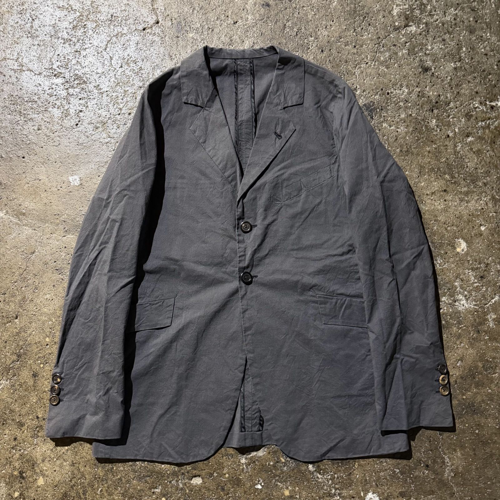 GEOFFREY B.SMALL for Johnbull Private Labo サイド切替 2Bジャケット 本切羽 ストライプ M アルチザン ジェフリービースモール