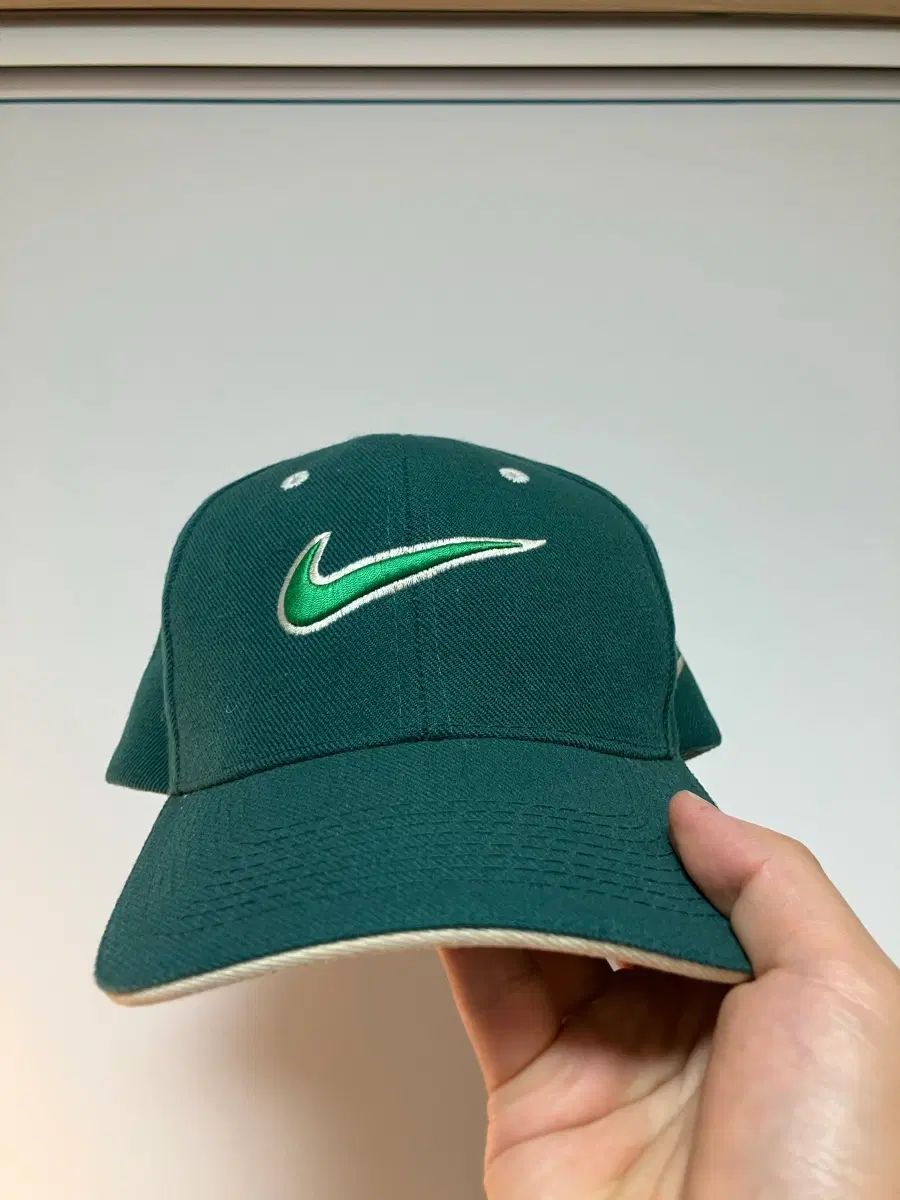 90s オールドナイキ セントラル スウッシュ ベースボールキャップ 帽子 グリーン キャップ