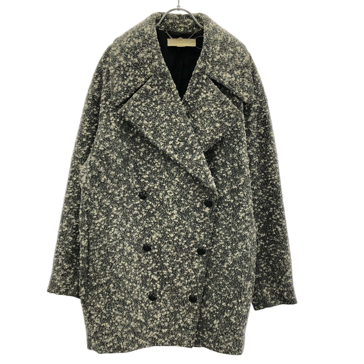 STELLA McCARTNEY ステラ マッカートニー ツイードネップウールダブルコート 362019SDB48-0 グレー 36