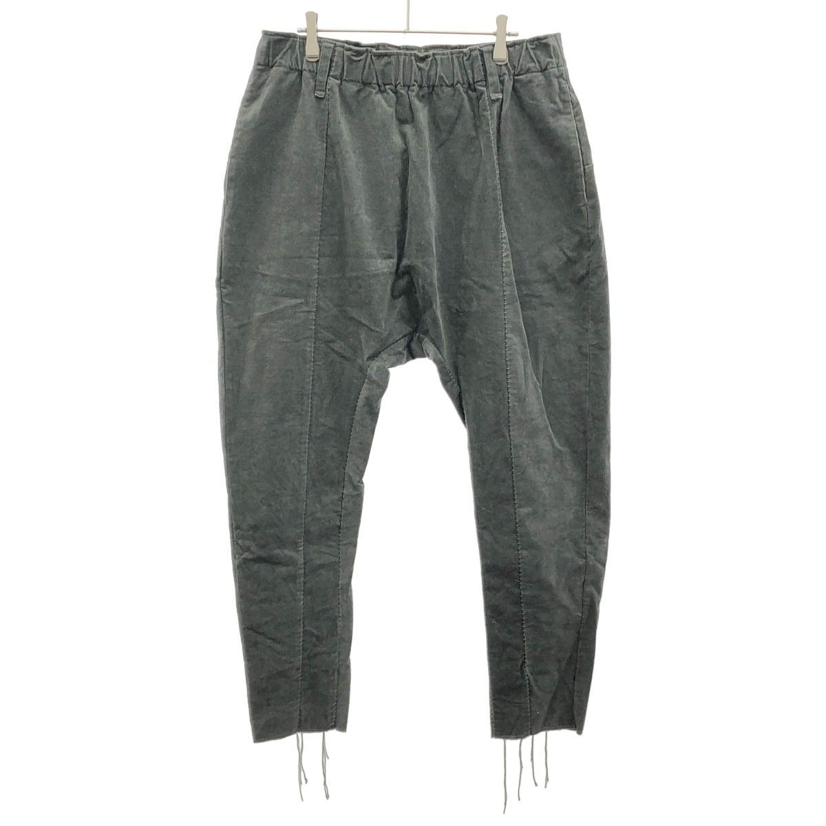 THEE OLD CIRCUS ジ オールドサーカス Inorganic structure corduroy sarrouel relax pants インオーガニックストラクチャーコーデュロイサルエルリラックスパンツ WL-3006-Y グレー 48